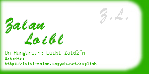 zalan loibl business card